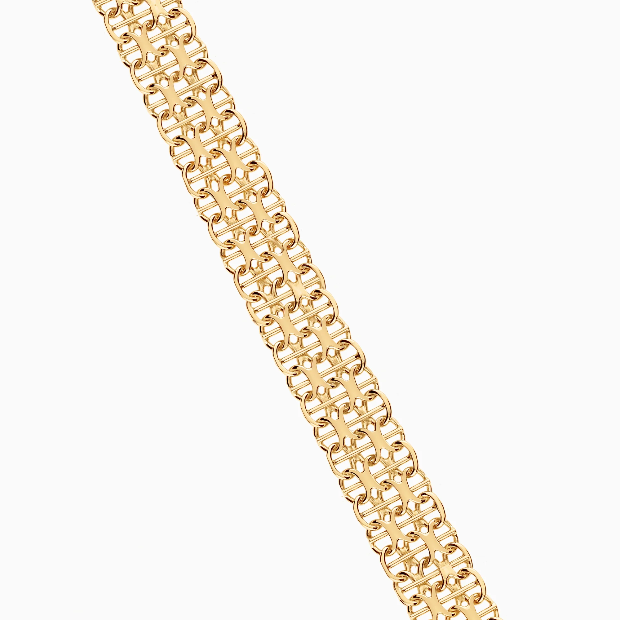 X-link with bar bracelet 19.91g 18K gold