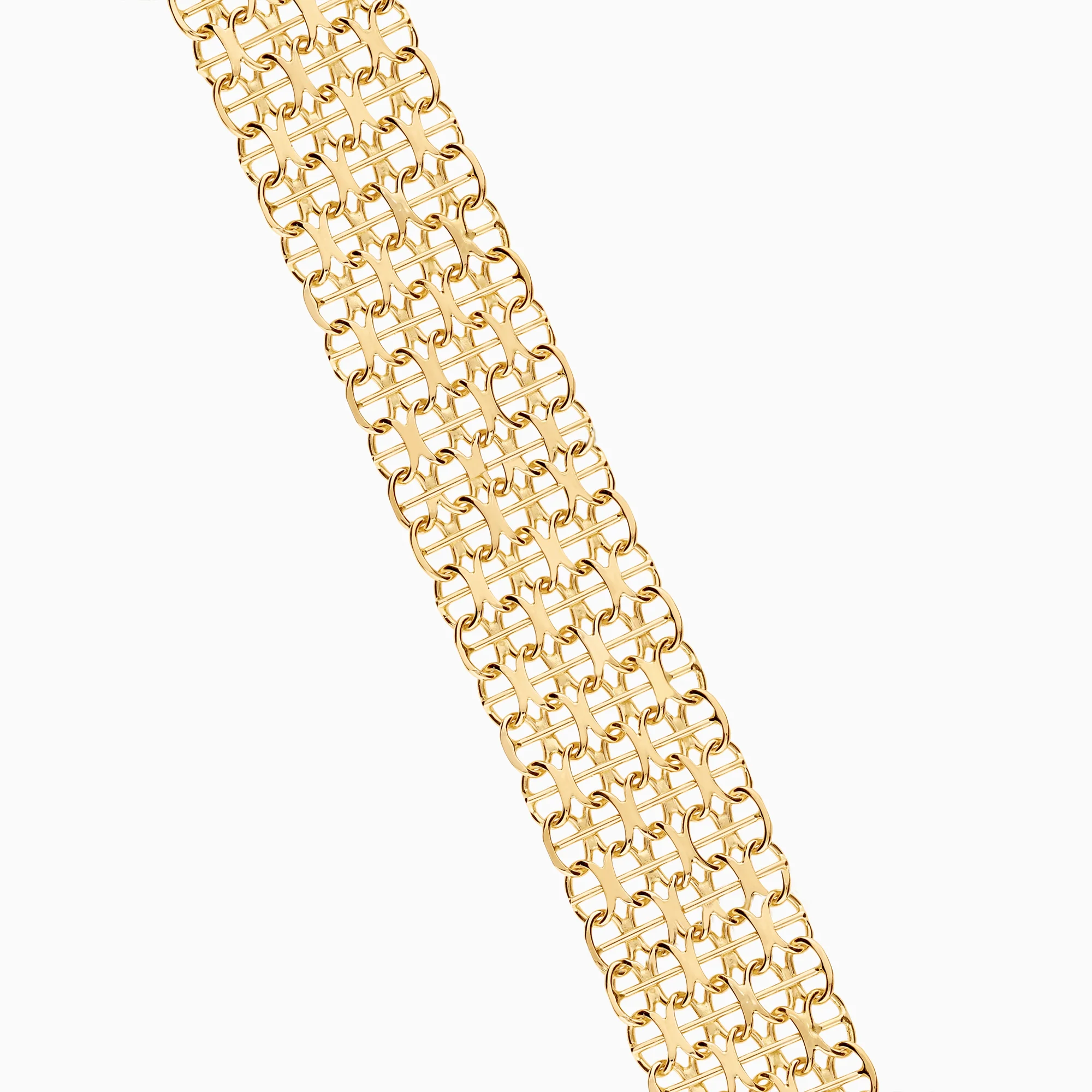 X-link with bar bracelet 21.61g 18K gold