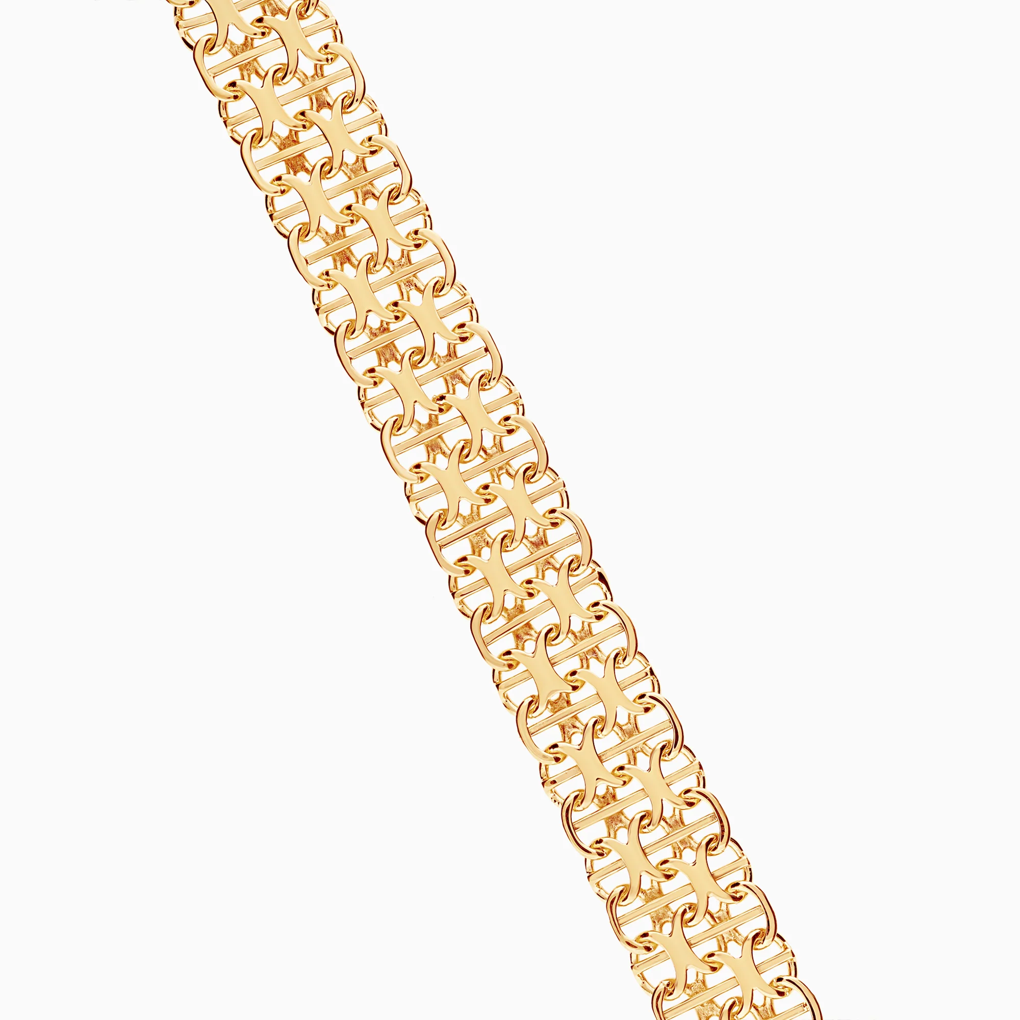X-link with bar bracelet 22.45g 18K gold