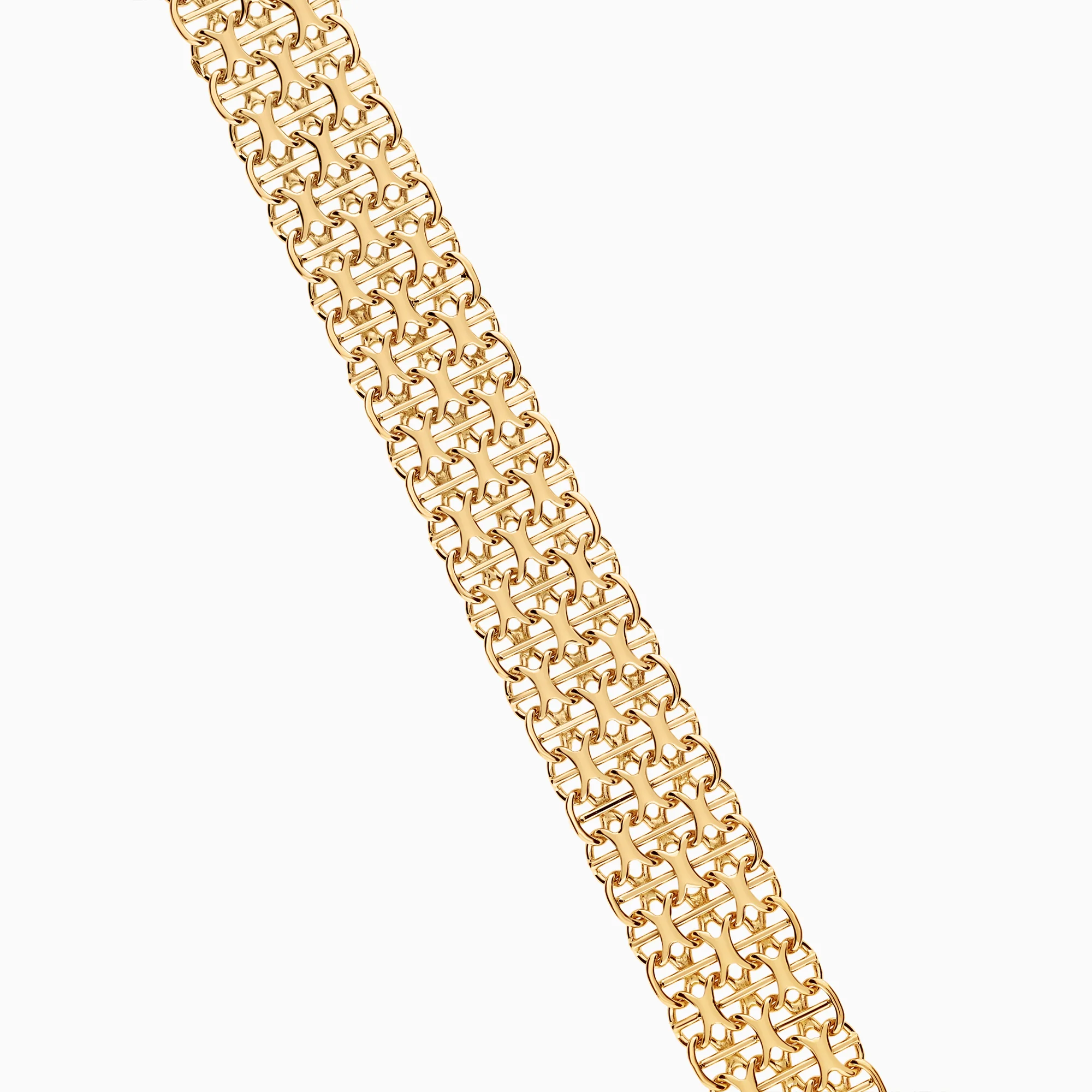 X-link with bar bracelet 23.53g 18K gold