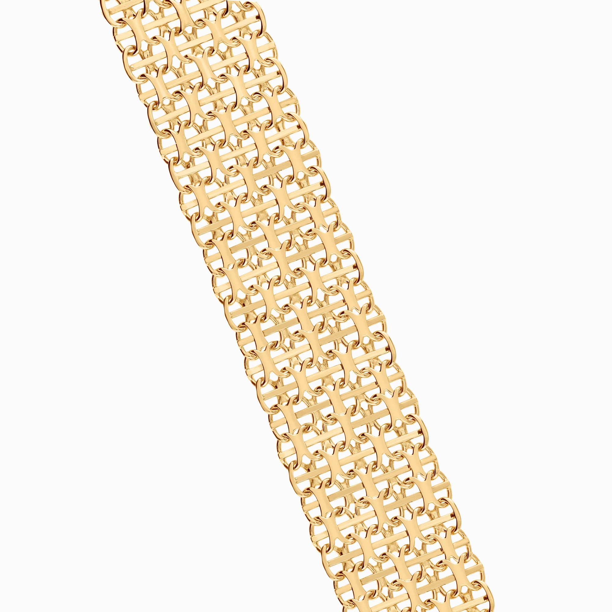 X-link with bar bracelet 28.27g 18K gold