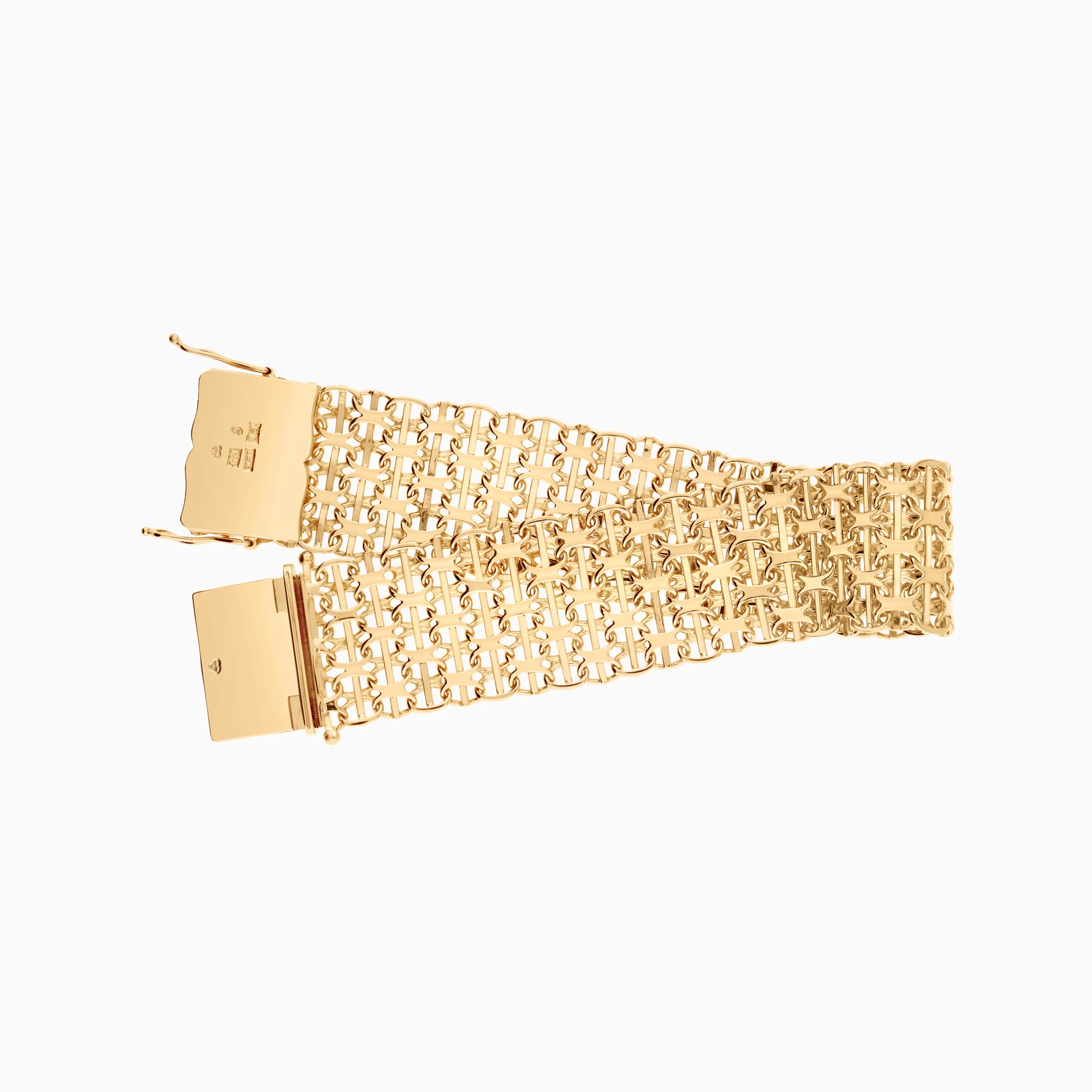 X-link with bar bracelet 28.27g 18K gold - Image 2