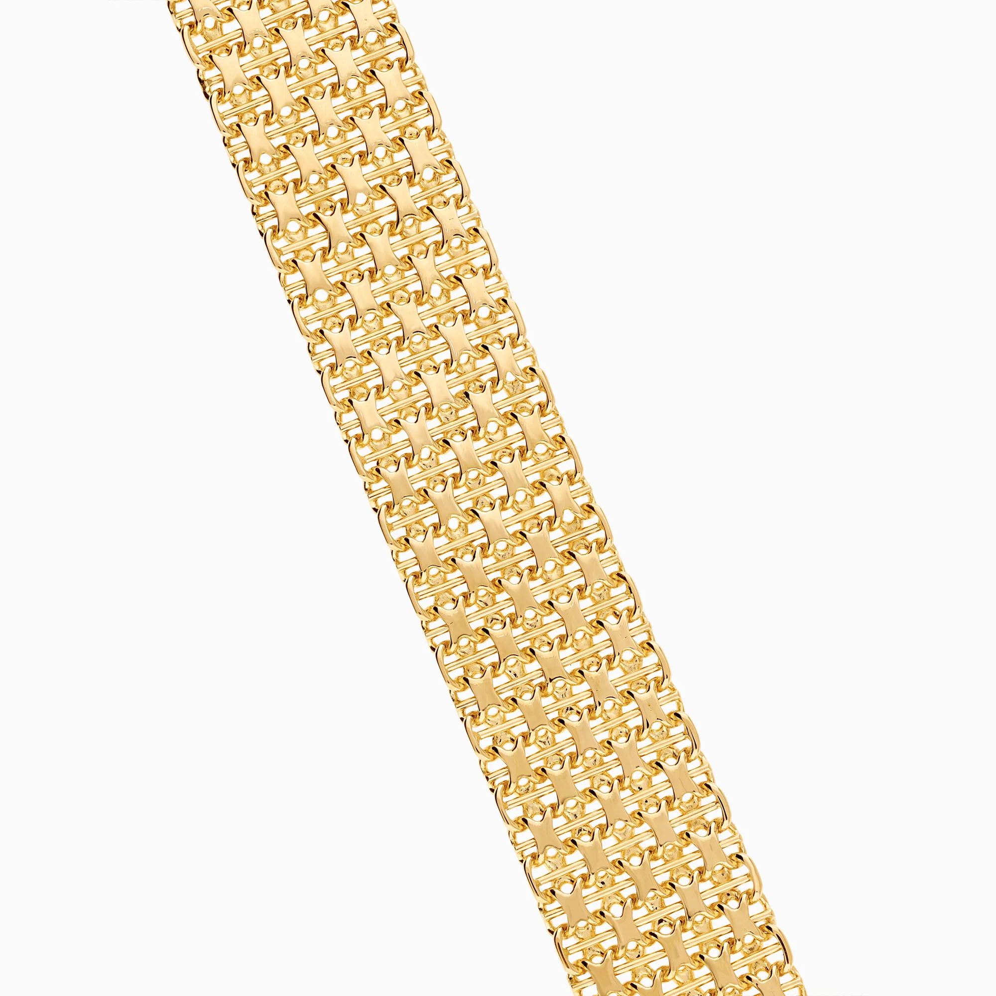 X-link with bar bracelet 37.75g 18K gold