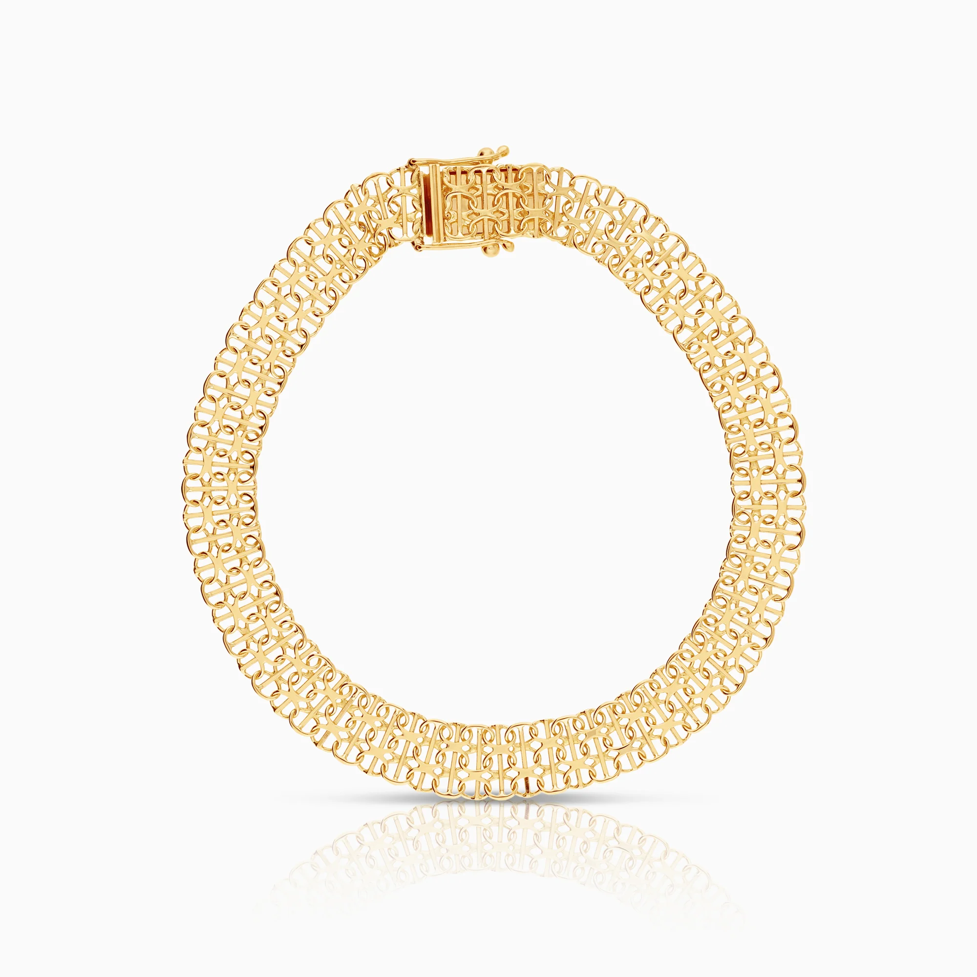 X-link with bar bracelet 9.04g 18K gold