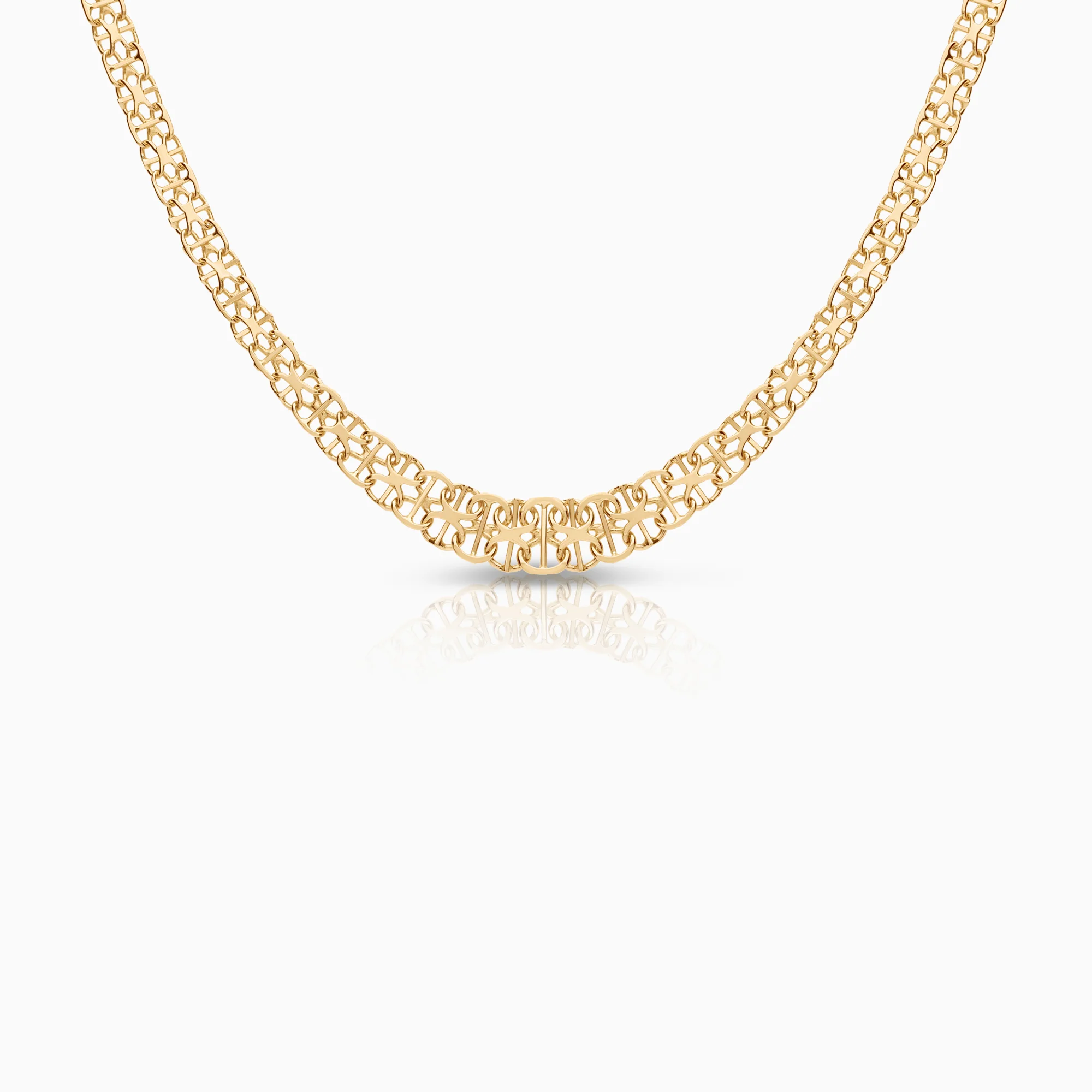 X-link with bar necklace 11.37g 18K gold