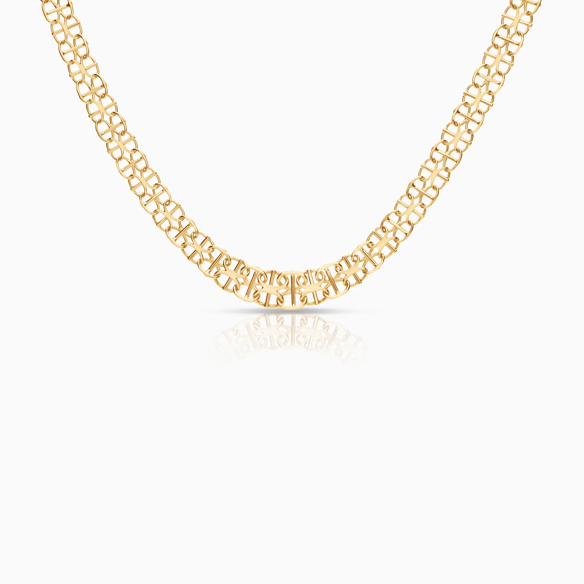 X-link with bar necklace 11.88g 18K gold