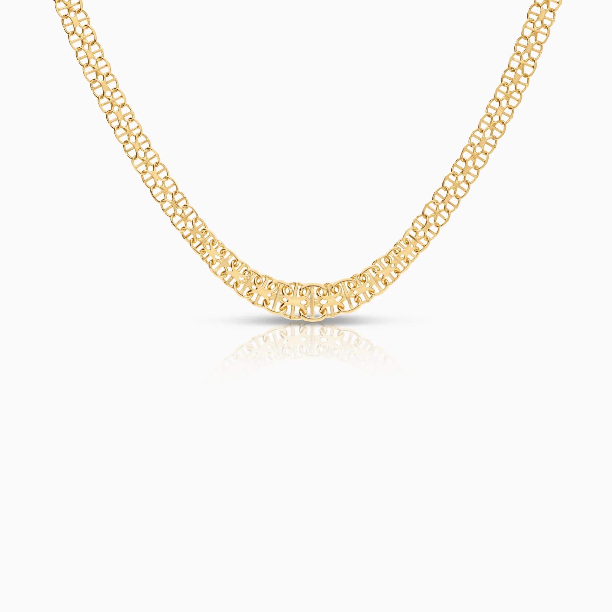 X-link with bar necklace 12.31g 18K gold