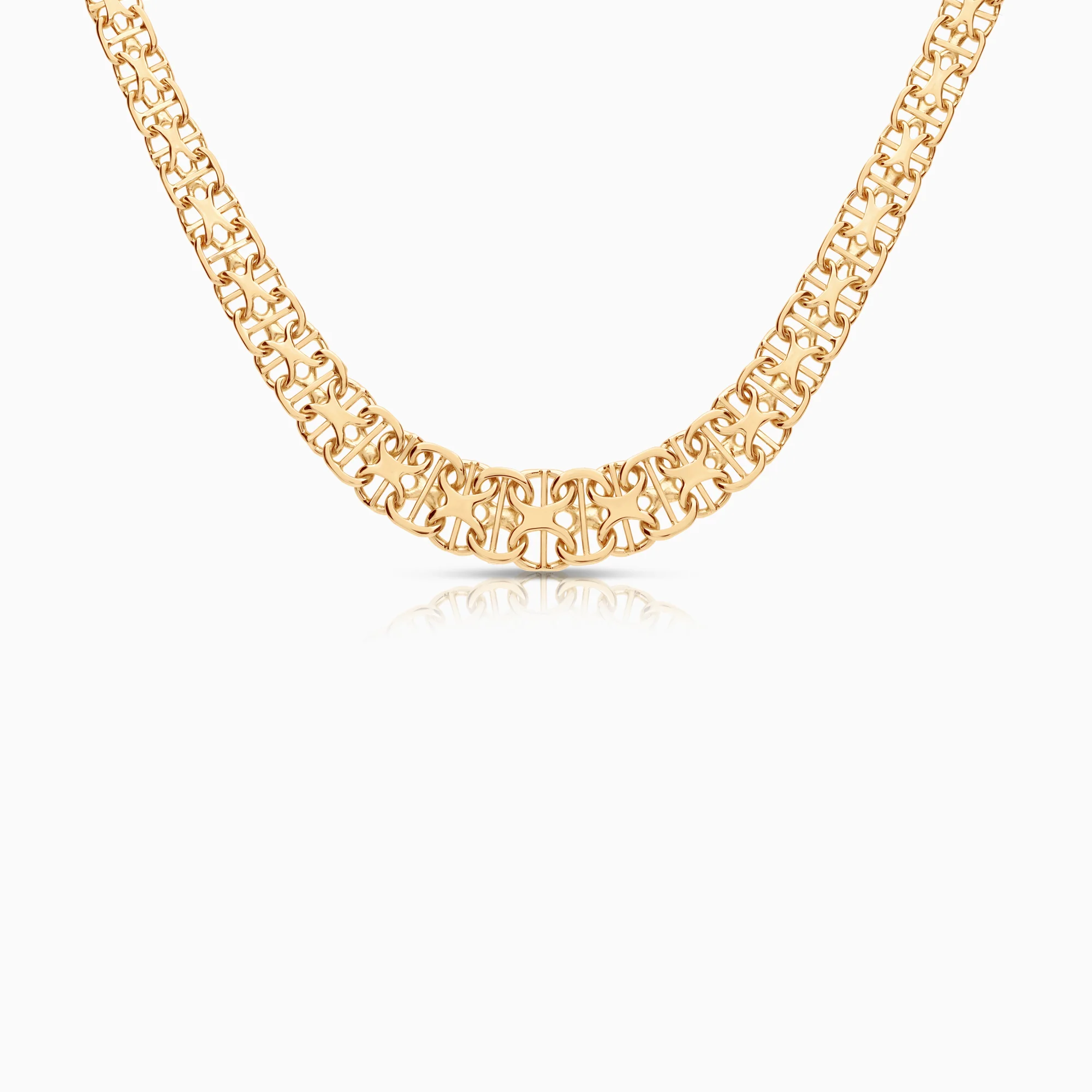 X-link with bar necklace 12.40g 18K gold