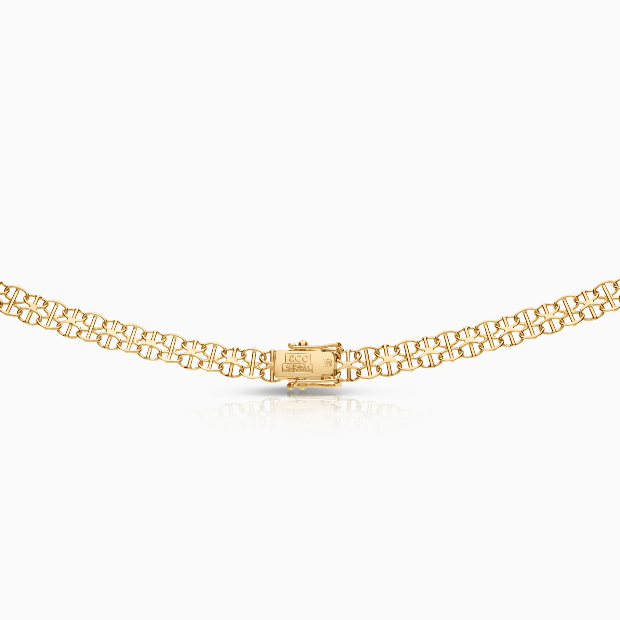 X-link with bar necklace 12.40g 18K gold - Image 2