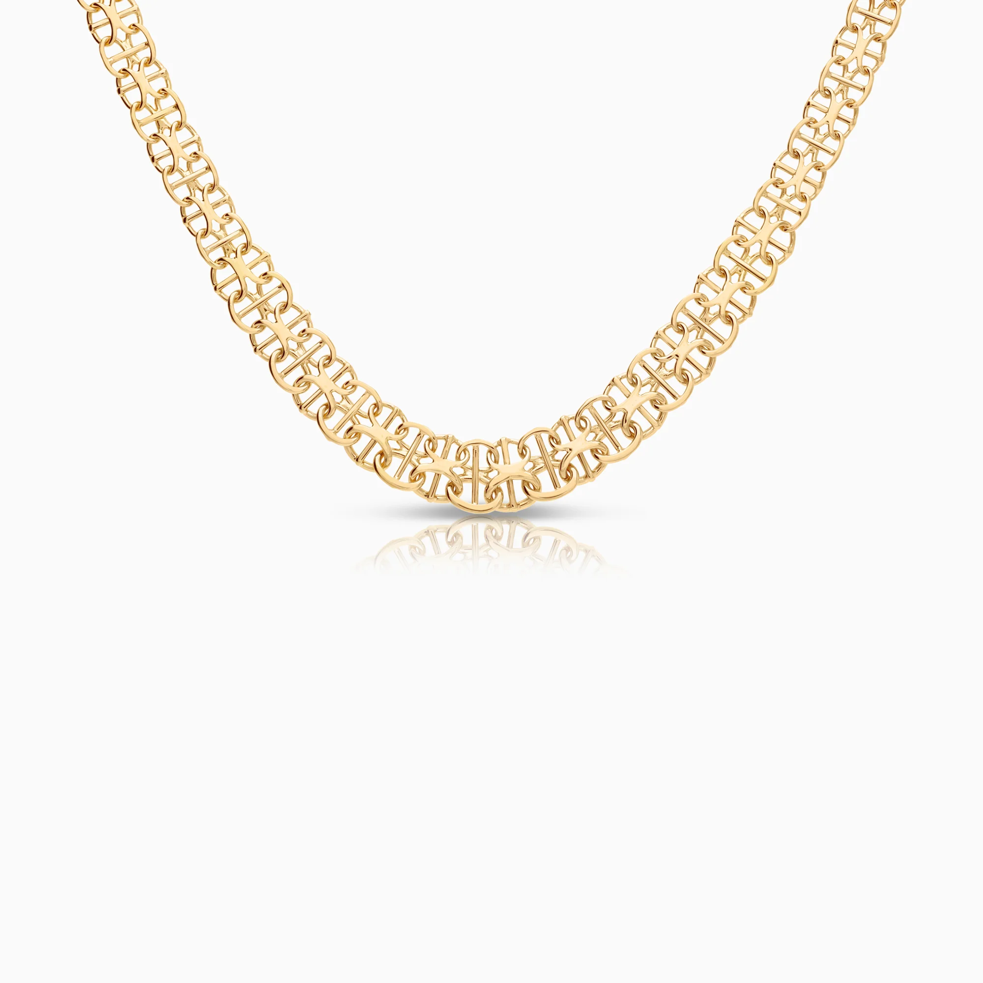 X-link with bar necklace 14.55g 18K gold