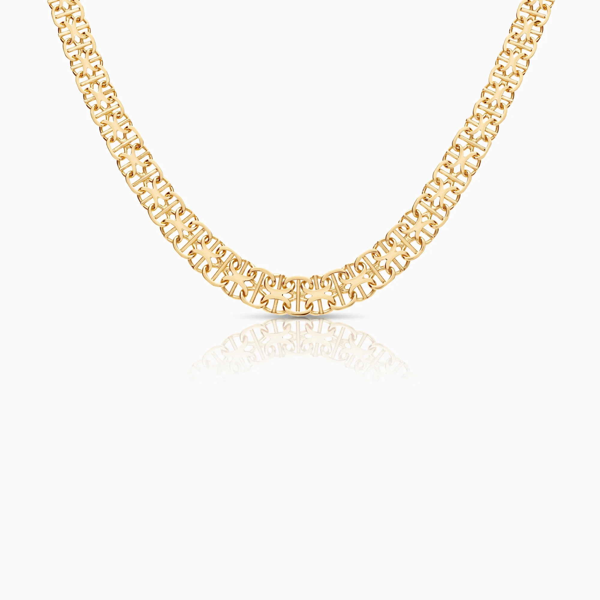 X-link with bar necklace 14.64g 18K gold