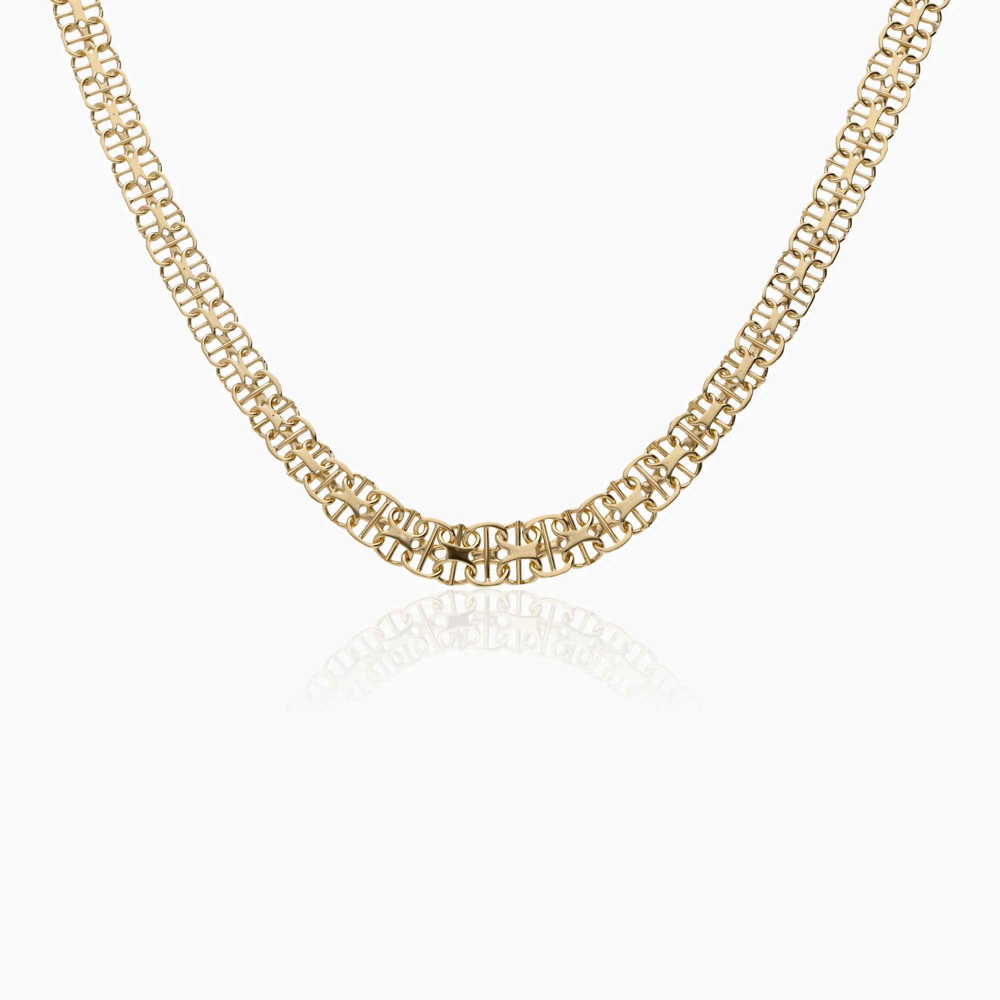 X-link necklace with bar 15.82g 18K gold