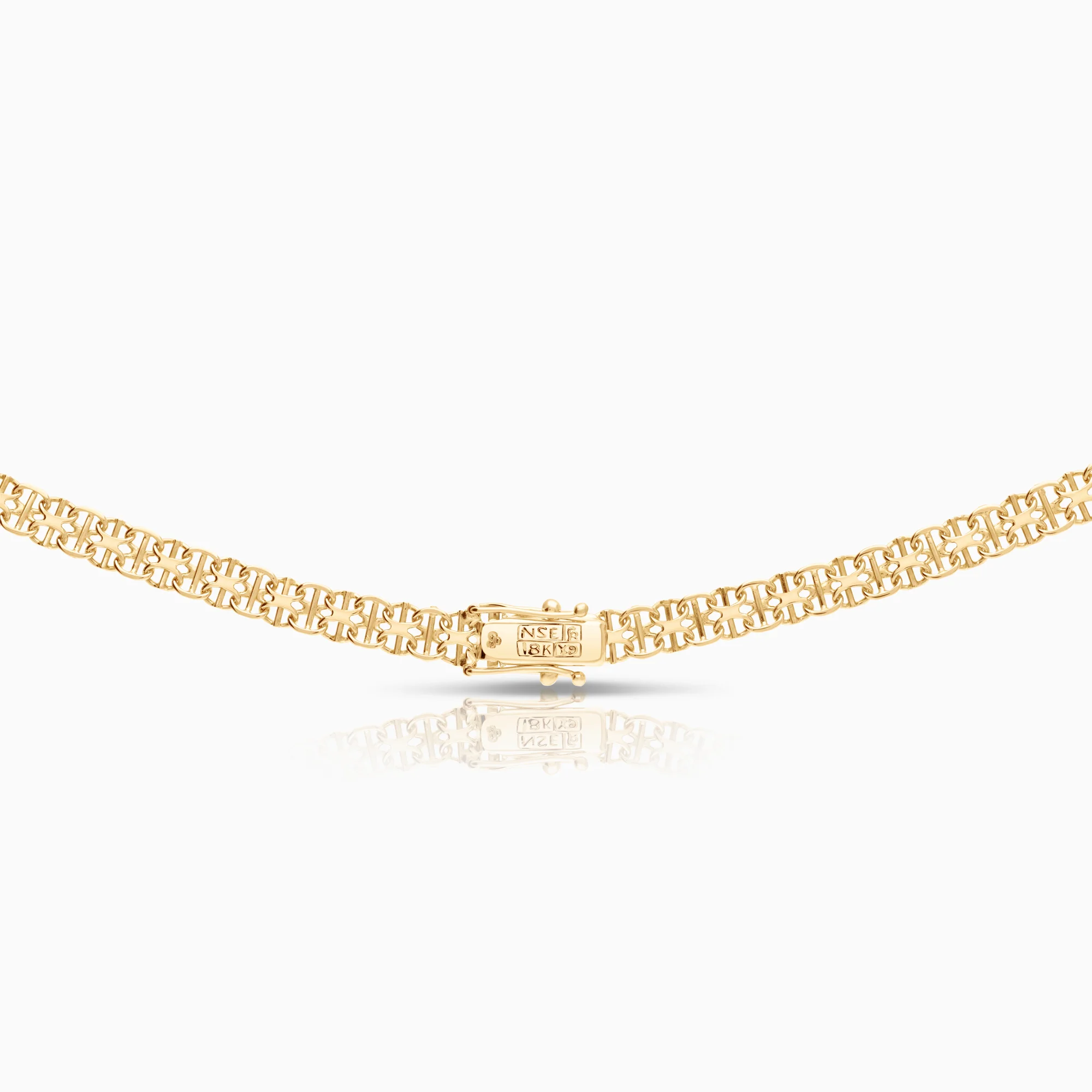 X-link with bar necklace 16.24g 18K gold - Image 2