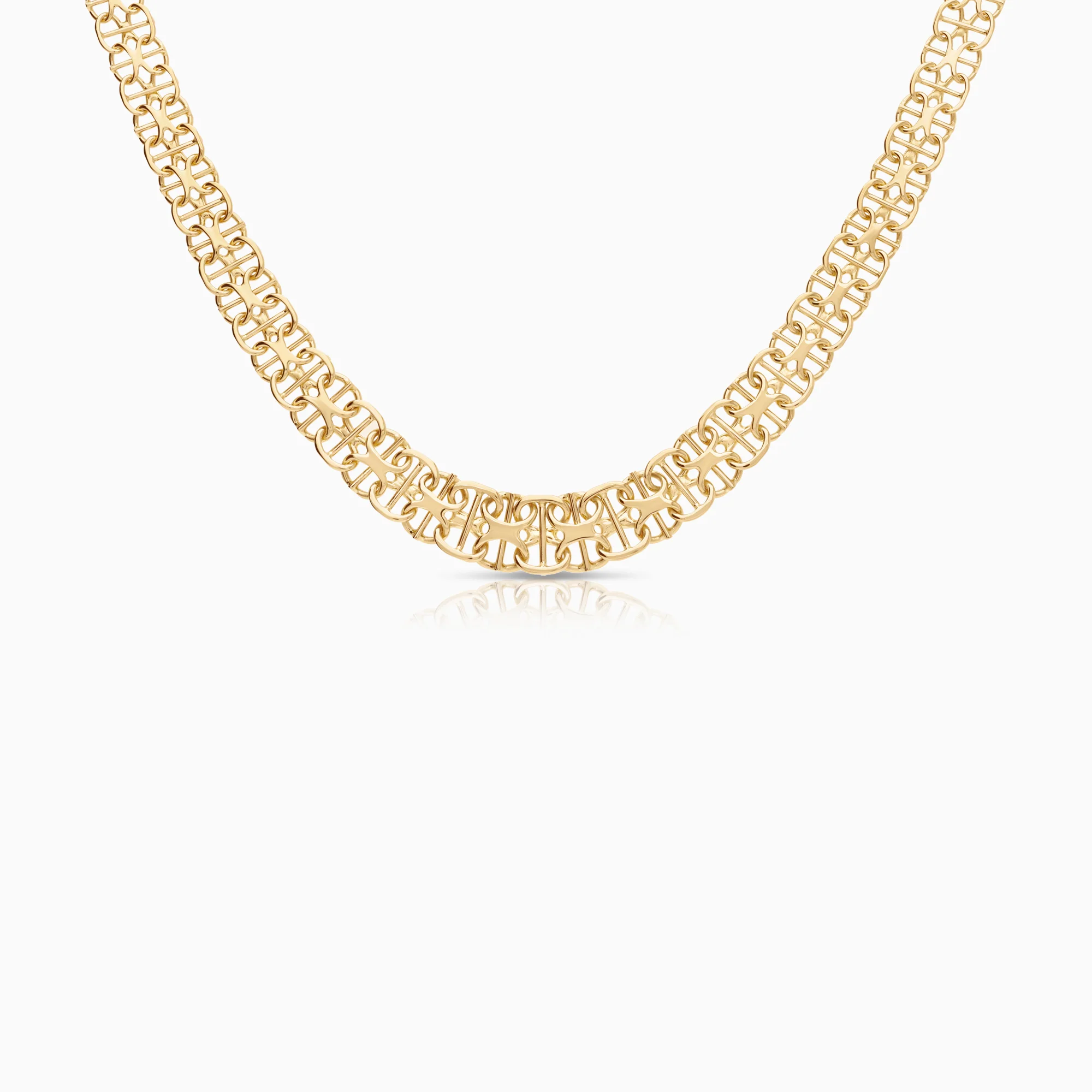 X-link with bar necklace 17.81g 18K gold