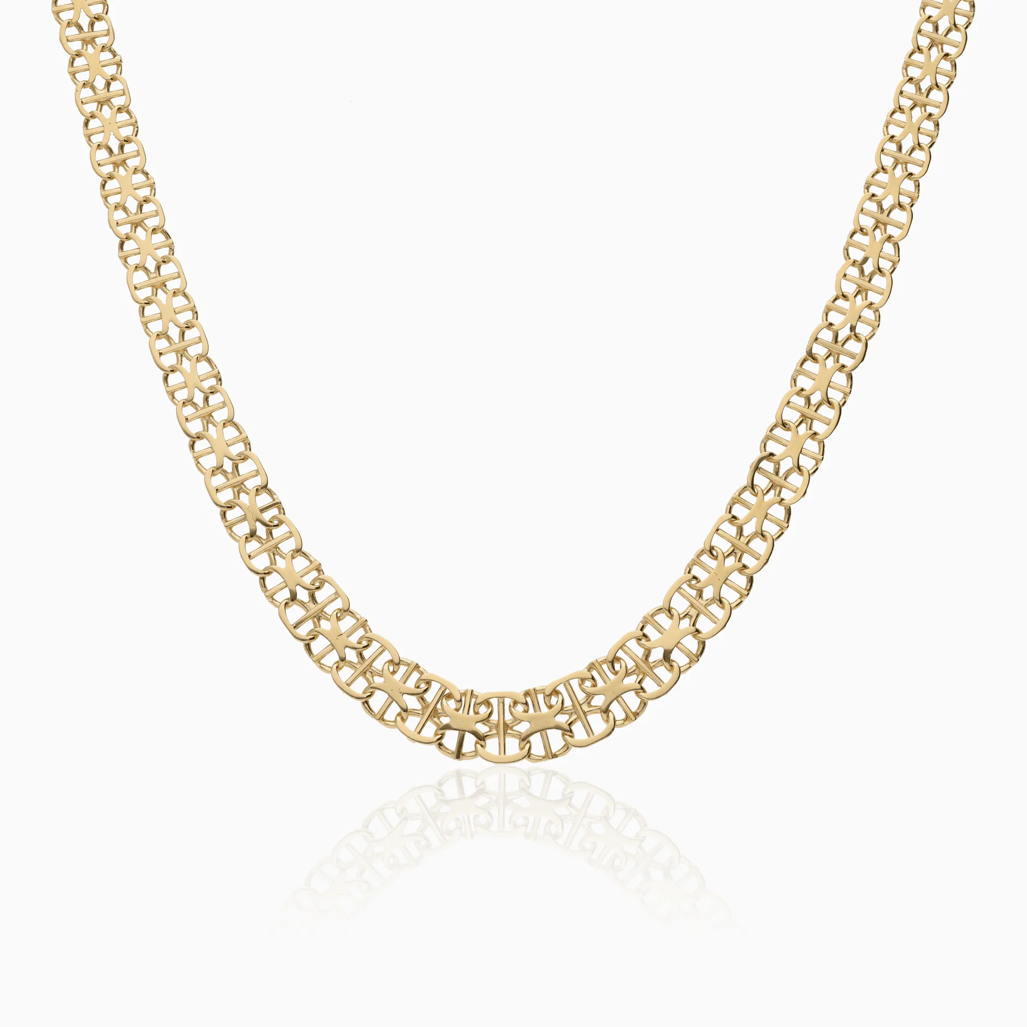X-link bar necklace 17.30g 18K gold