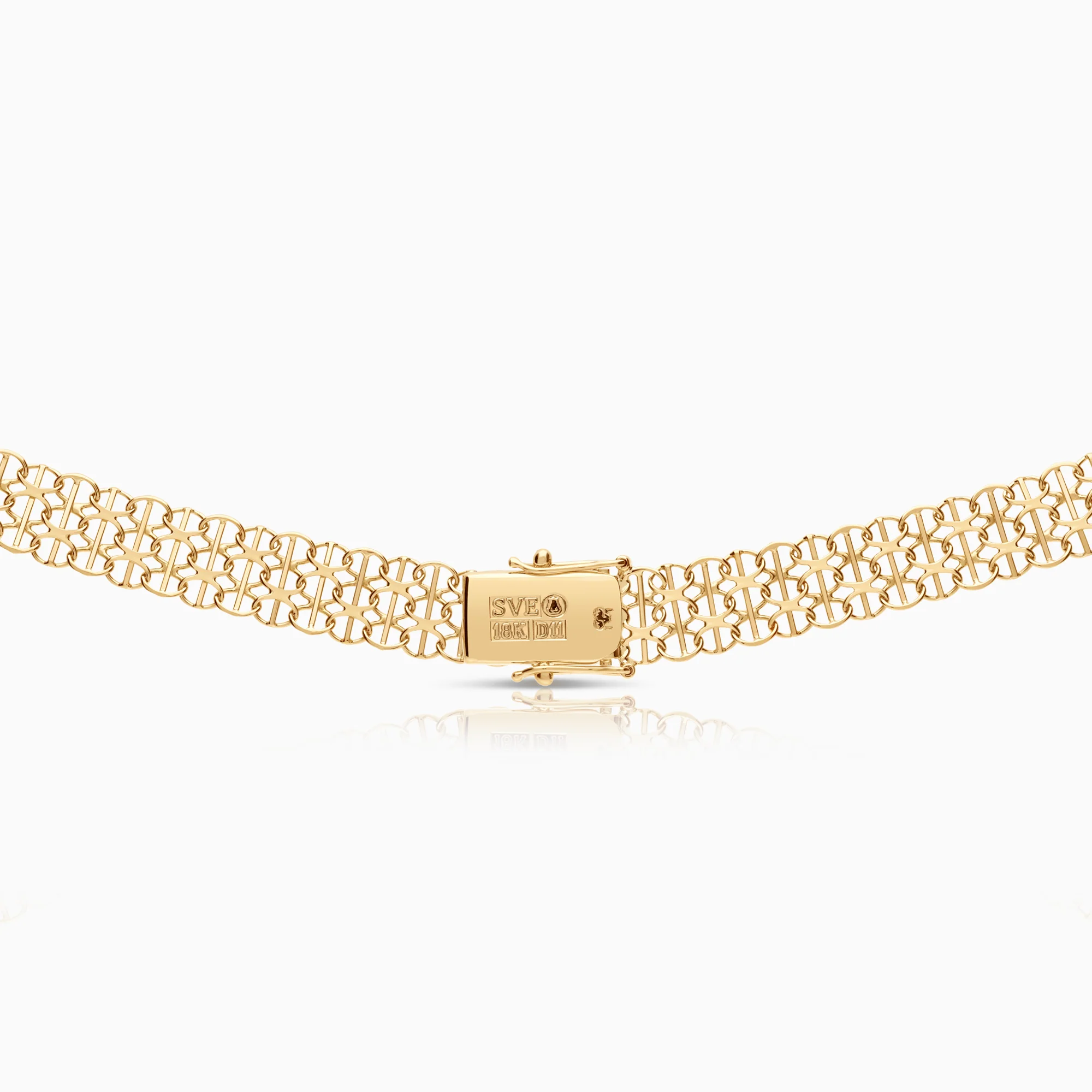 X-link with bar necklace 22.31g 18K gold - Image 2