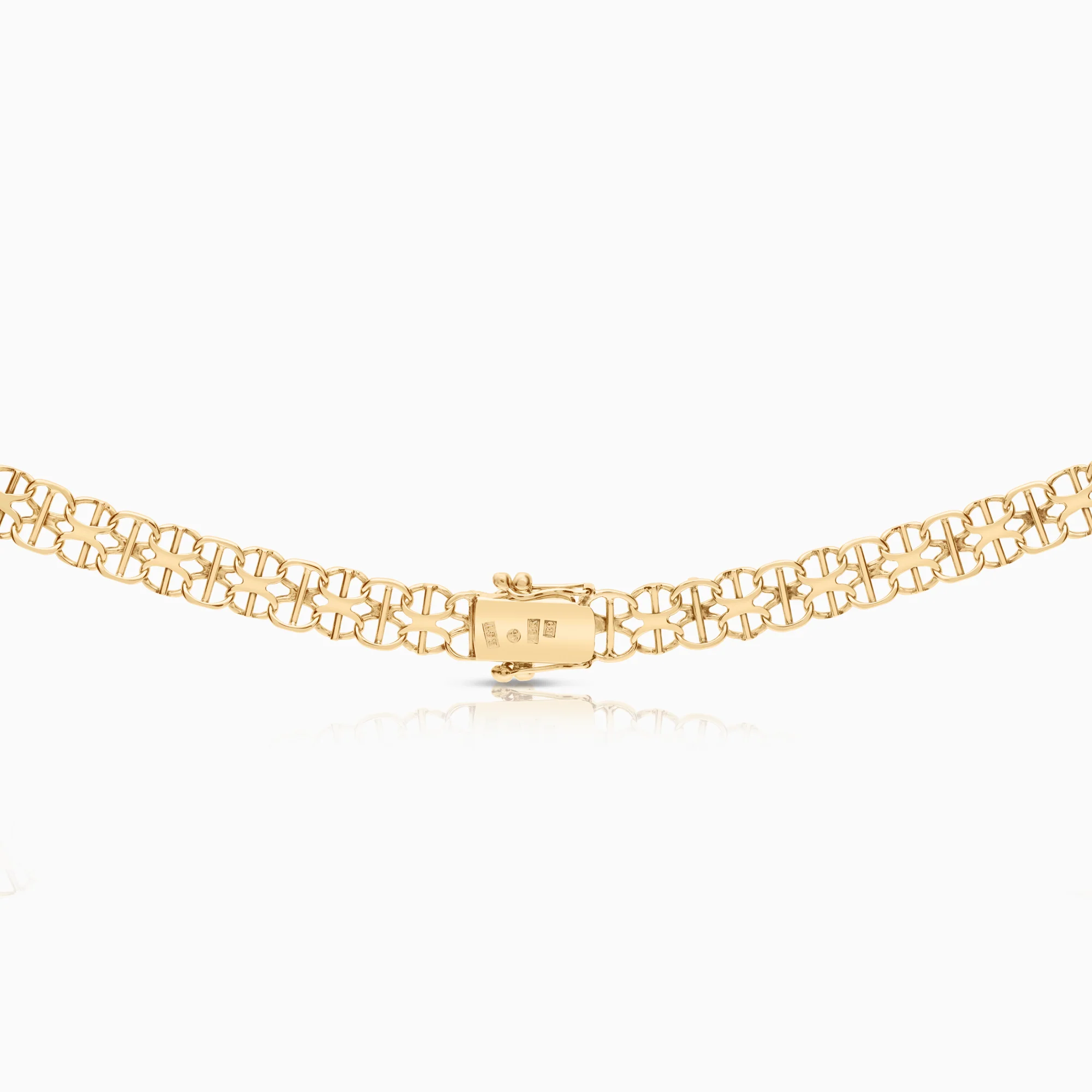 X-link with bar necklace 27.24g 18K gold - Image 2