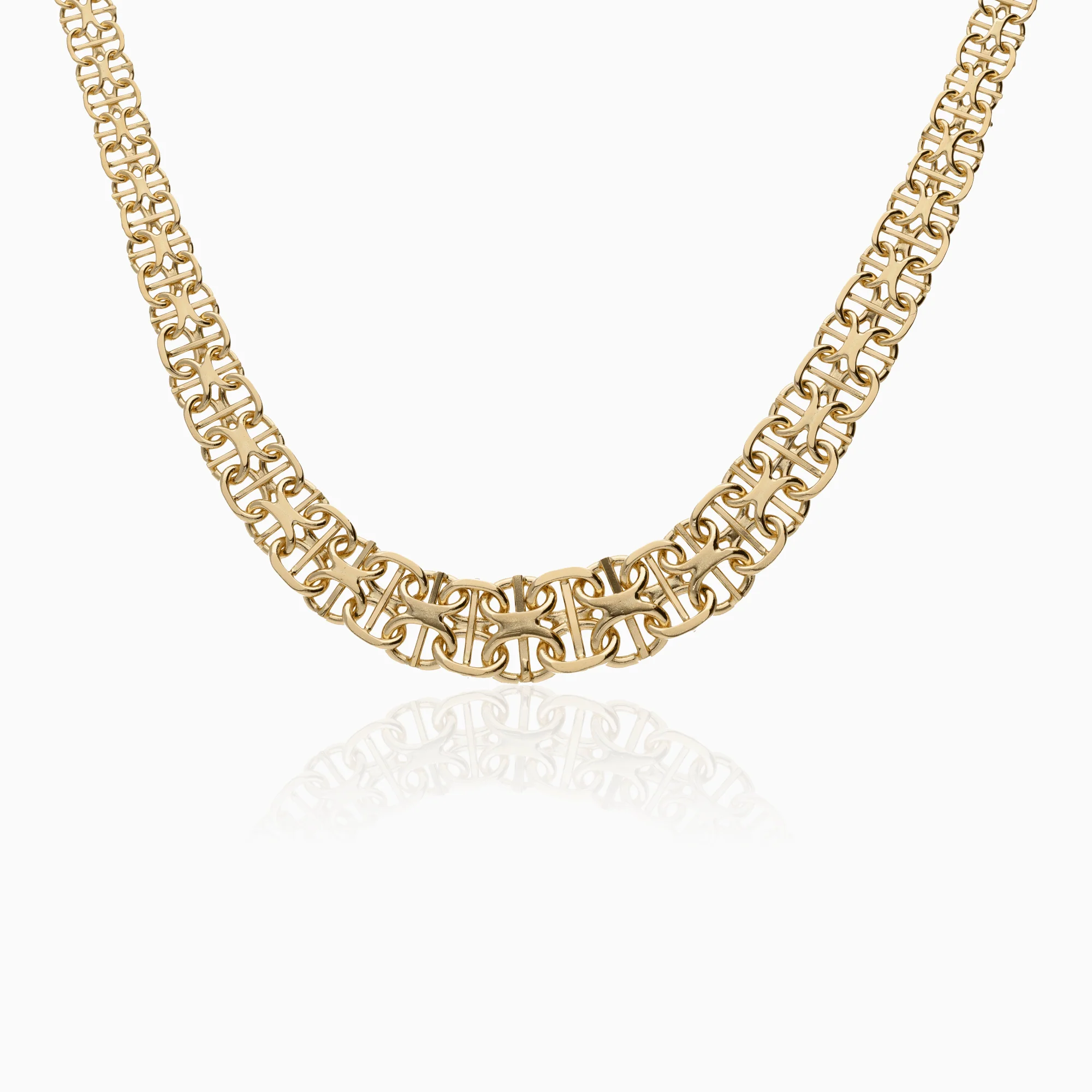 X-link with bar necklace 29.65g 18K gold