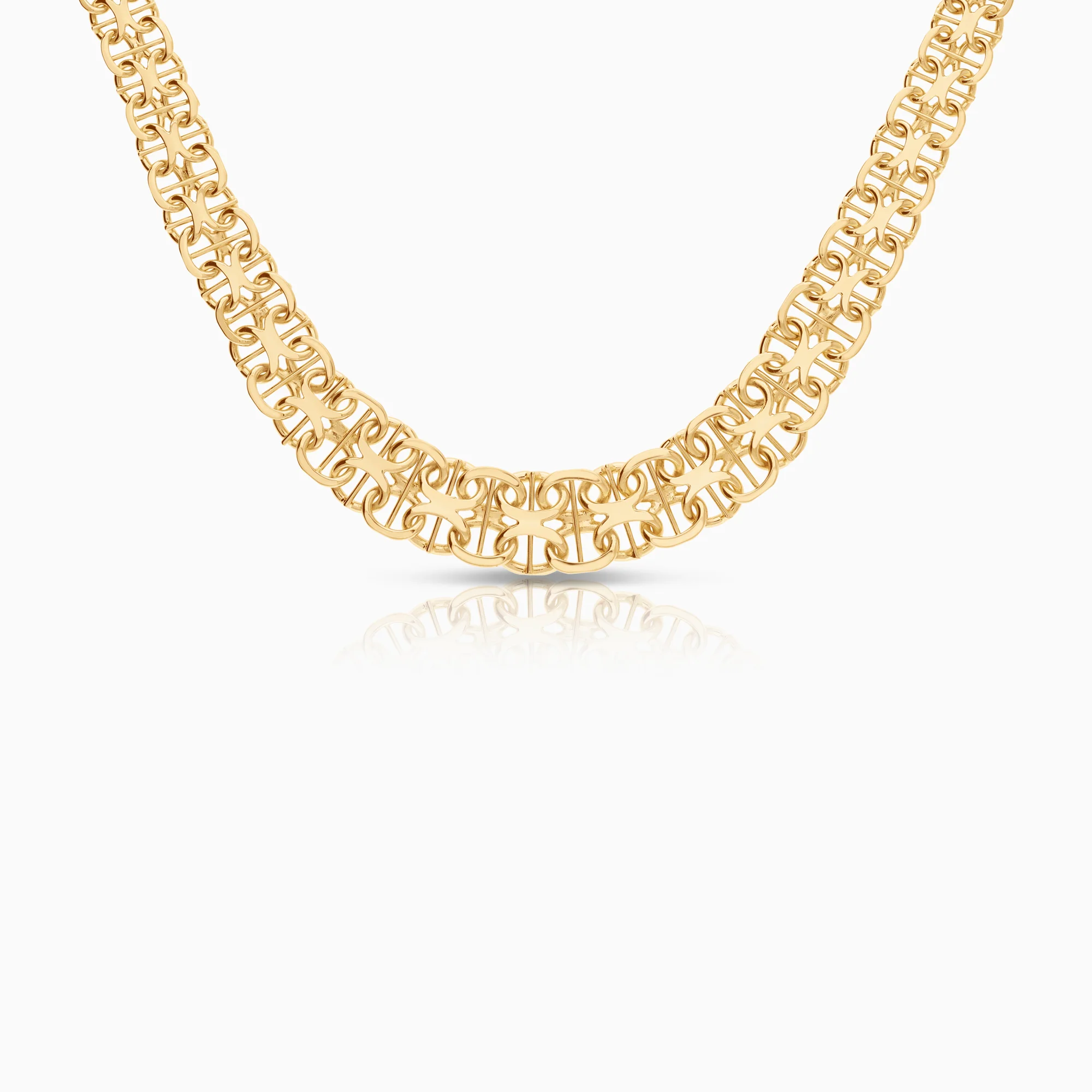 X-link with bar necklace 30.89g 18K gold