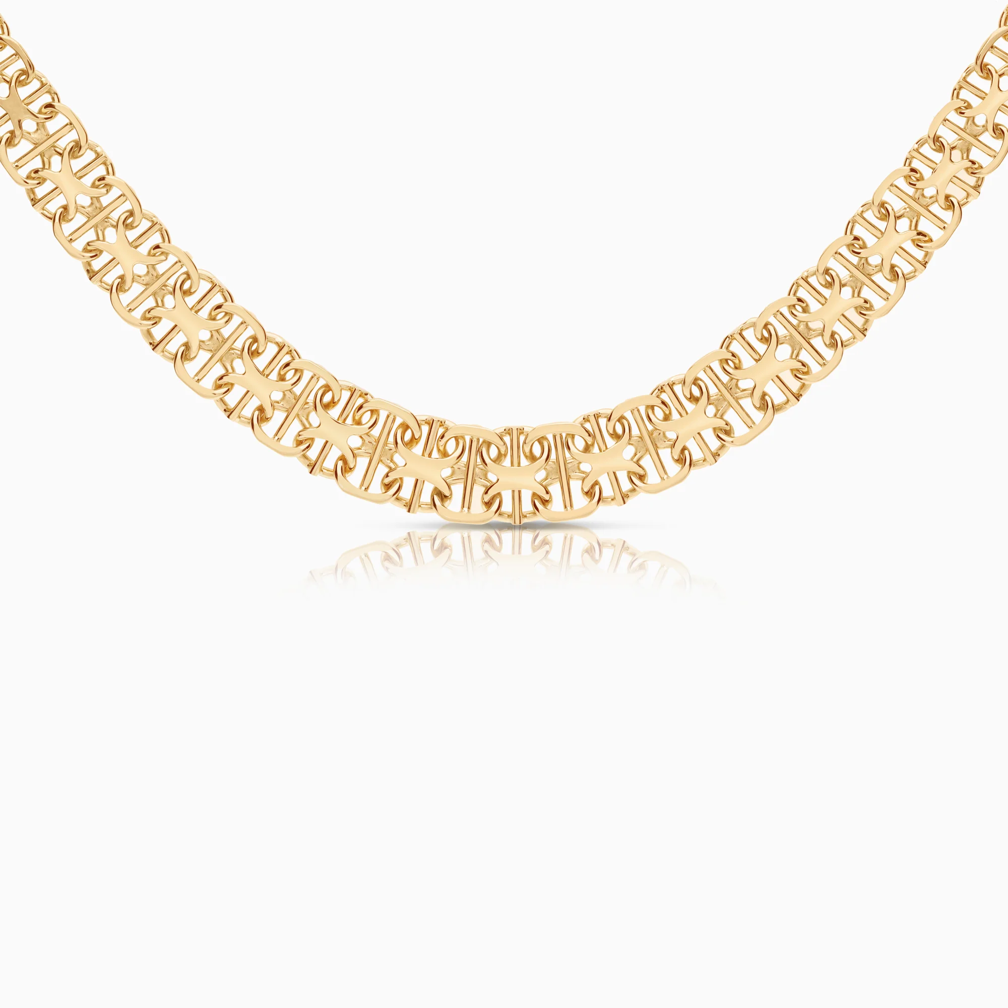 X-link bar necklace 30.98g 18K gold