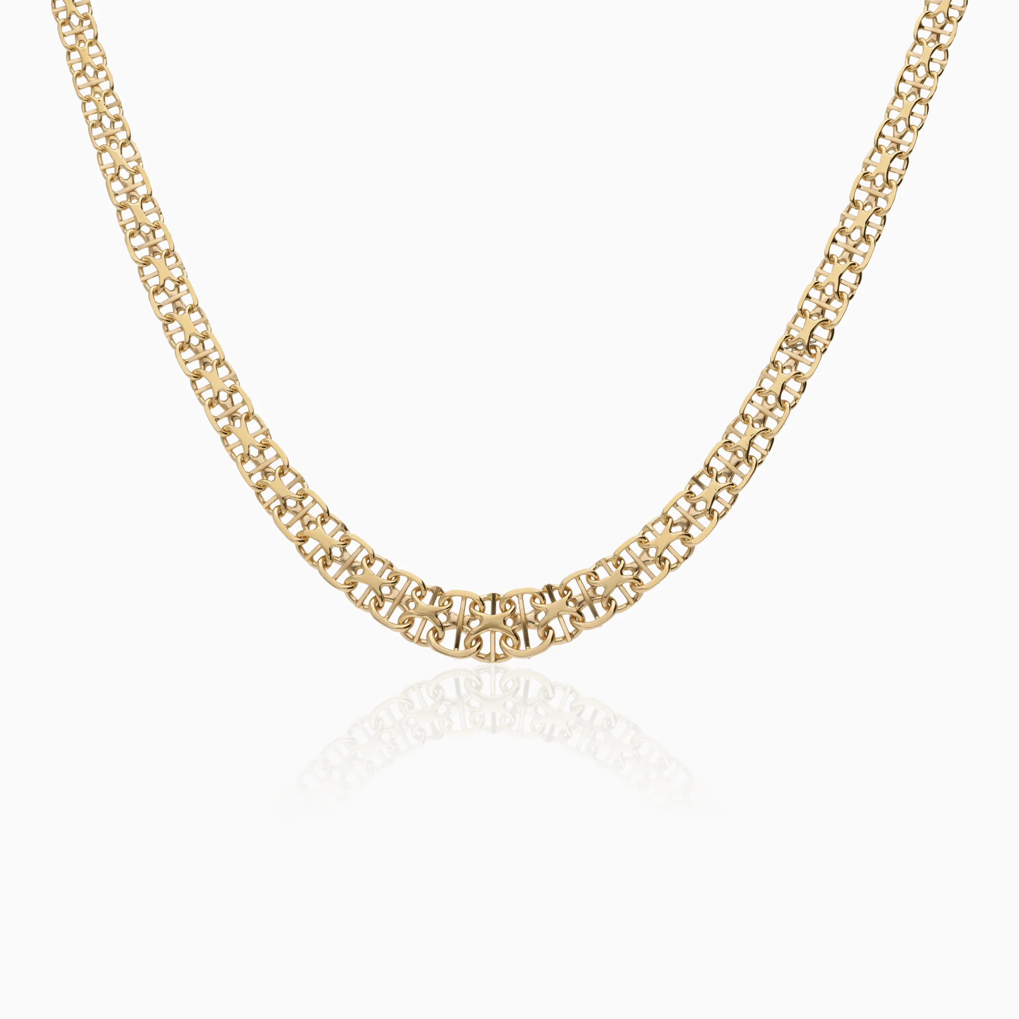 X-link with bar chain 20.39g 18K gold