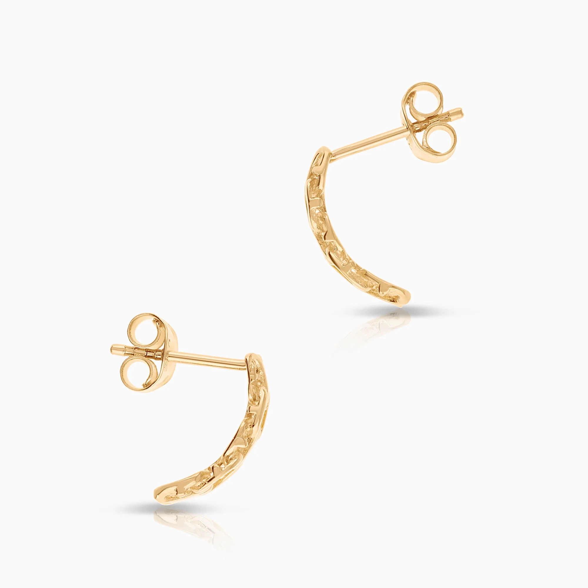 X-link with bar earrings 1.77g 18K gold - Image 2