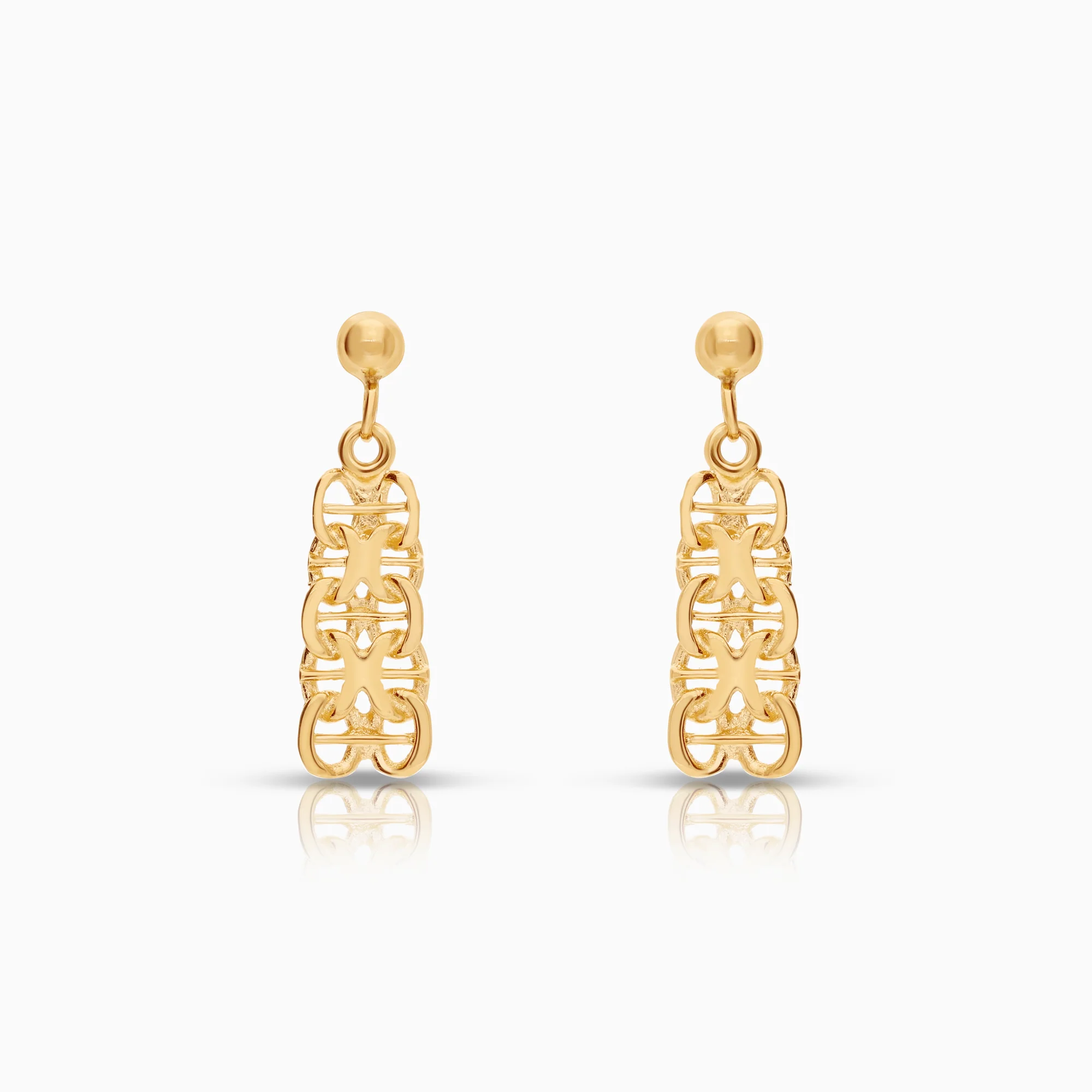 X-link bar earrings 1.98g 18K gold