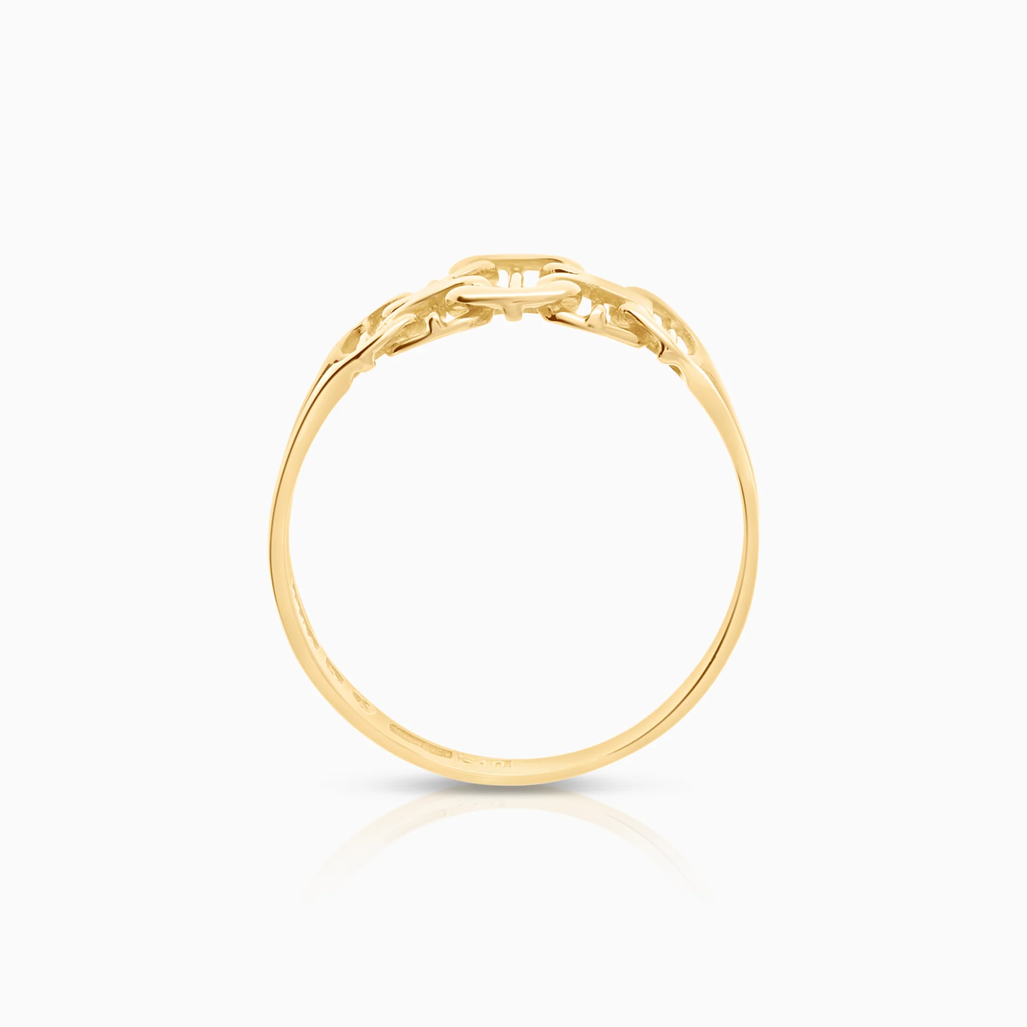 X-link with bar ring 1.50g 18K gold - Image 2