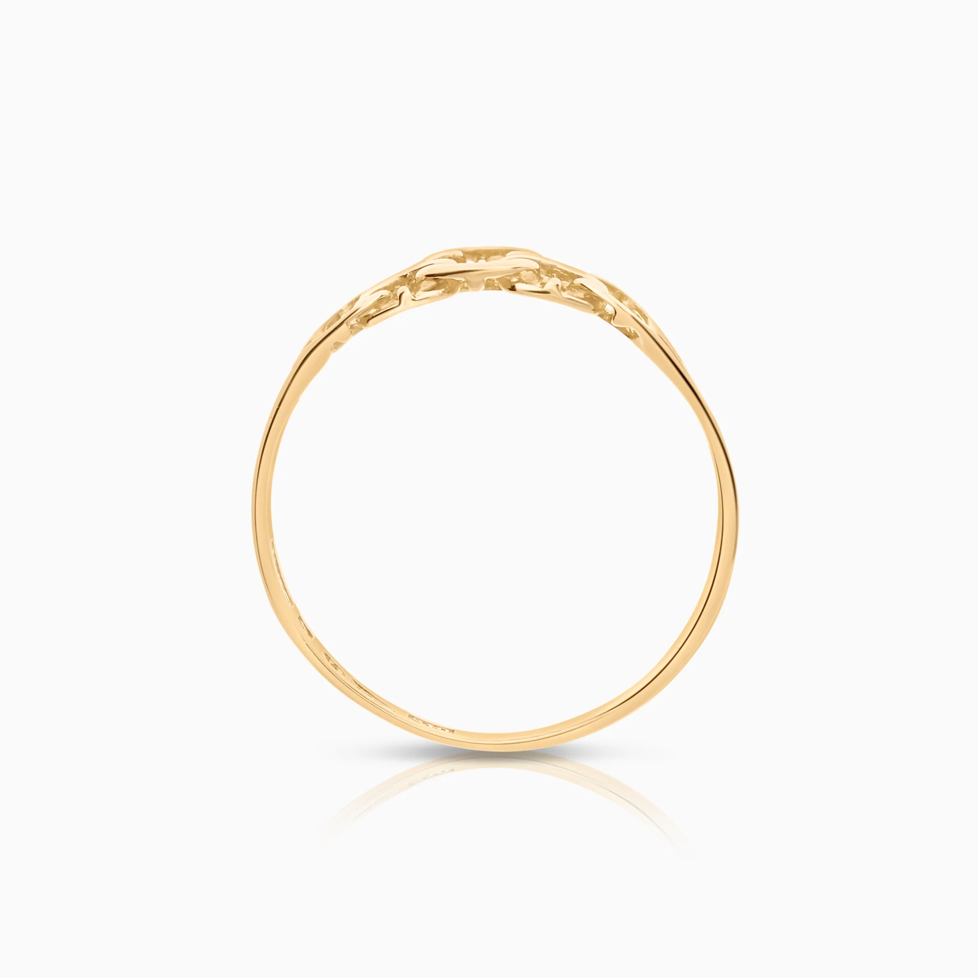 X-link with bar ring 1.63g 18K gold - Image 2