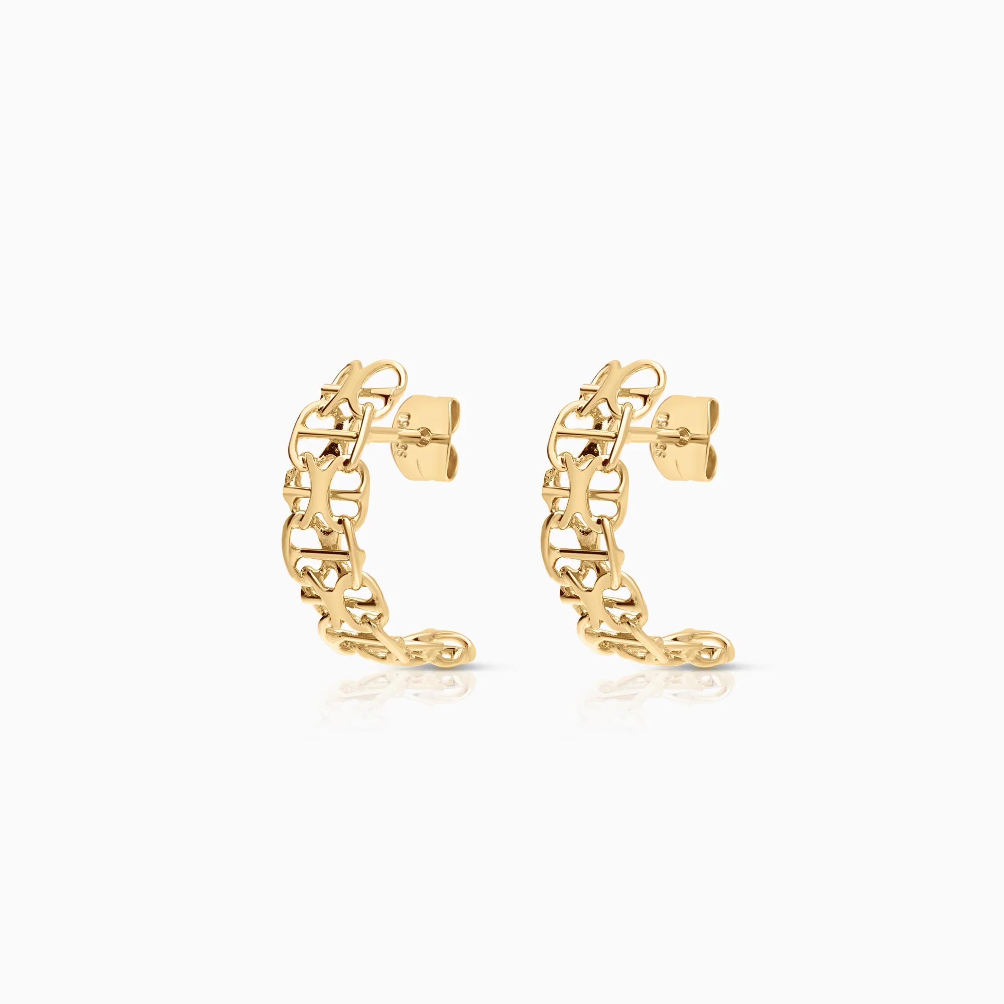 X-link earrings 2.10g 18K gold