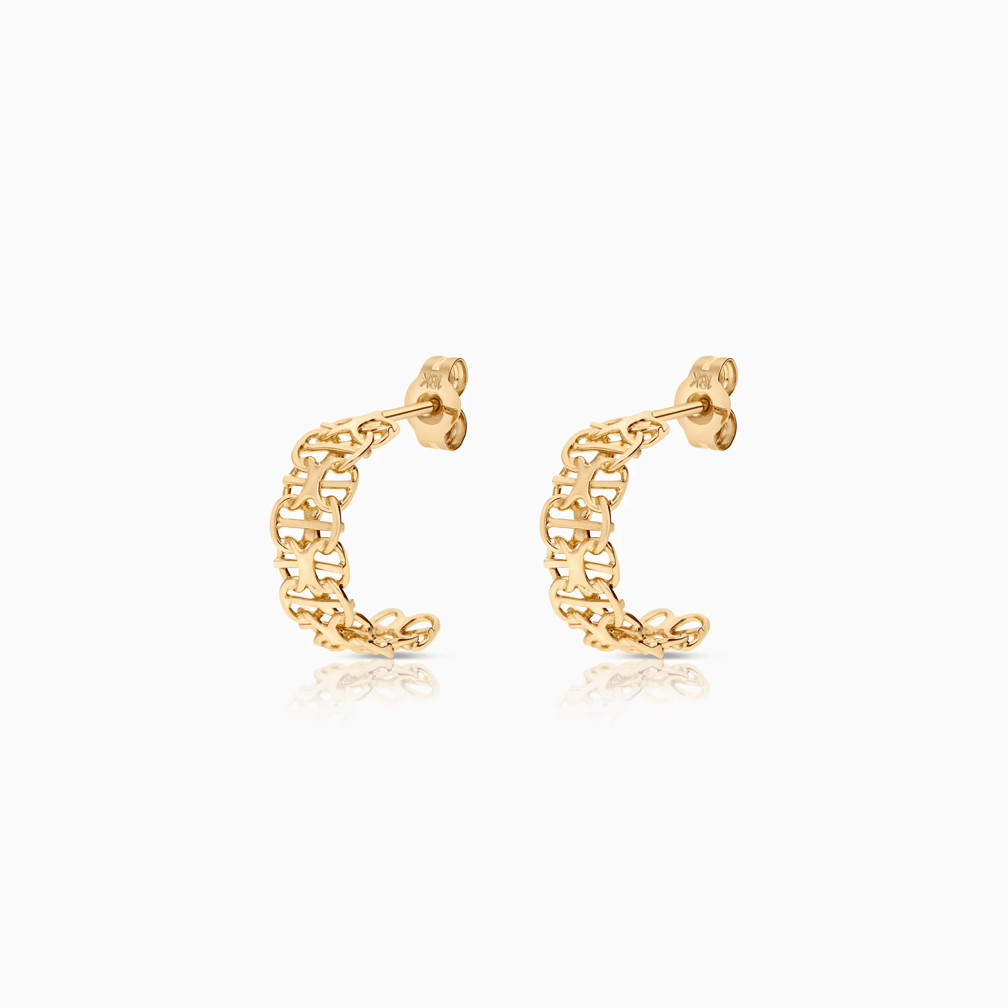 X-link earrings 1.02g 18K gold