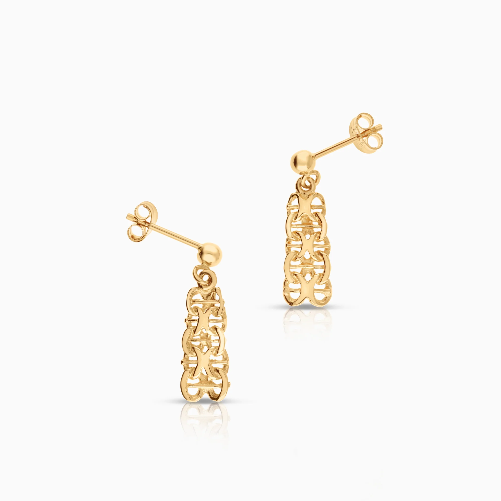 X-link earrings 2.10g 18K gold - Image 2