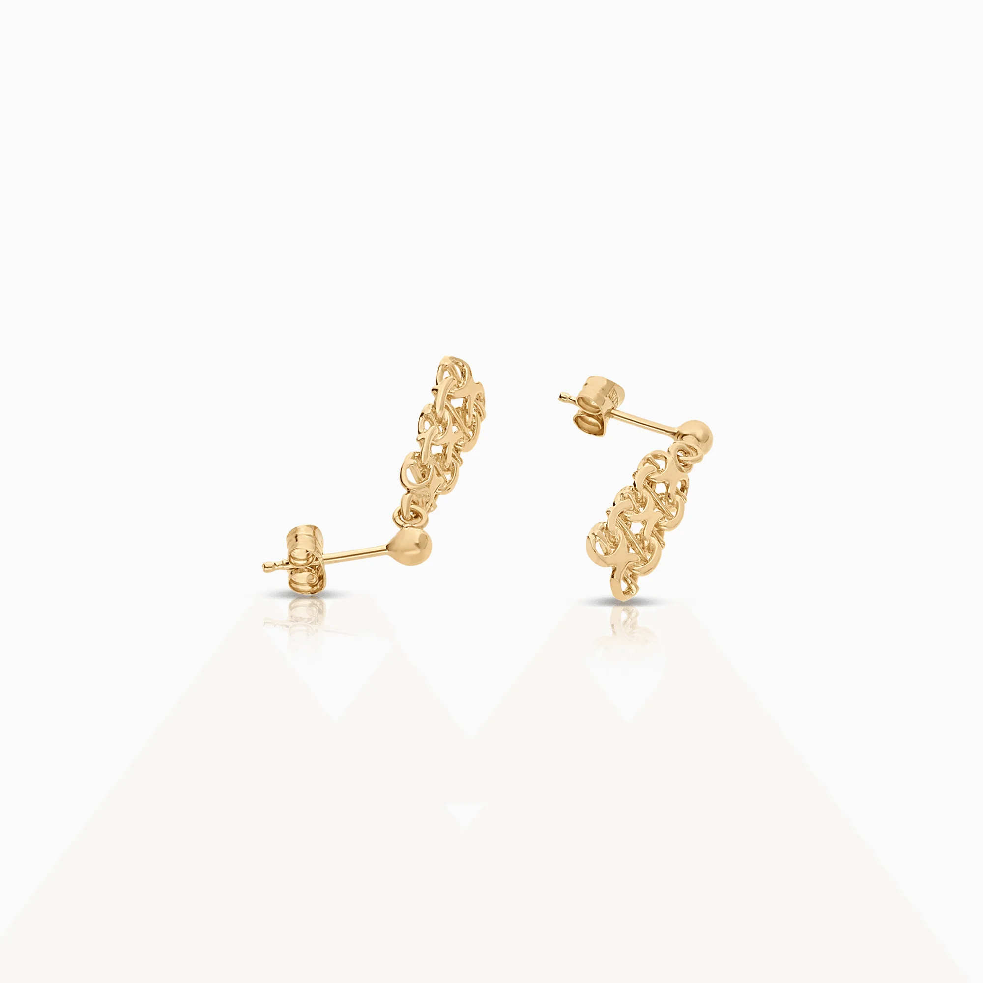 X-link earrings 2.00g 18K gold - Image 2
