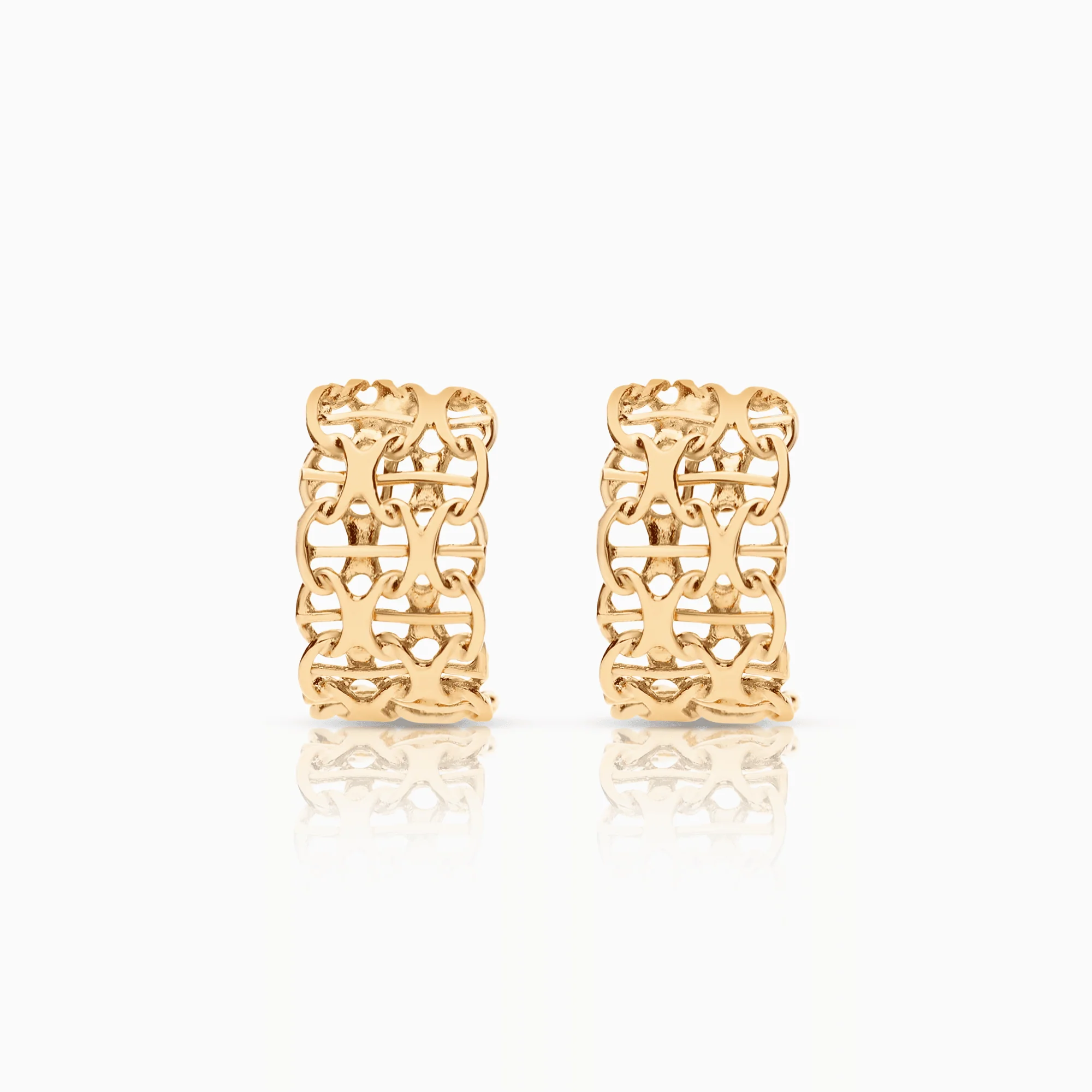 X-Link Earrings 3.46g 18K Gold